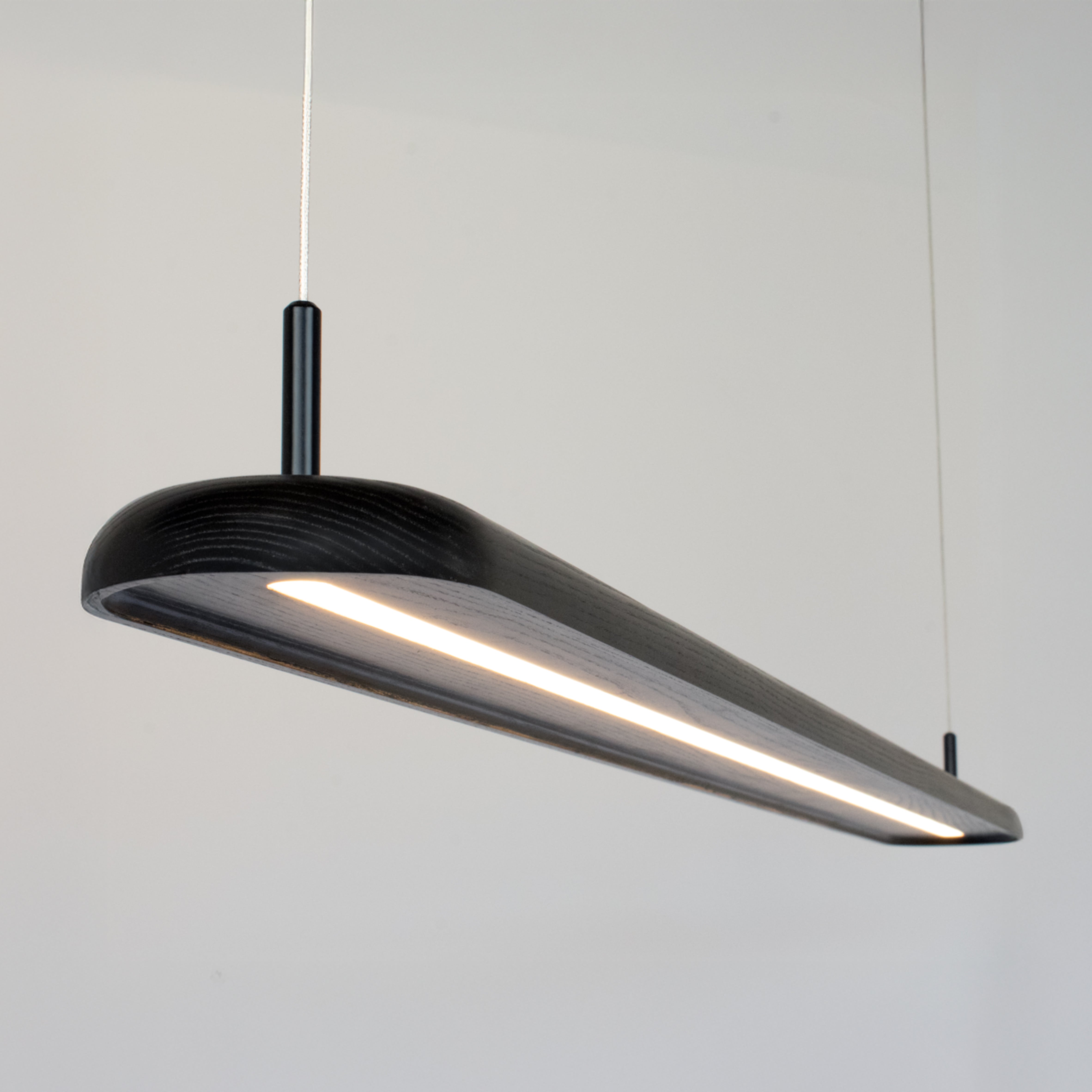 Nimbus Modern pendant light with a black finish on a gray background